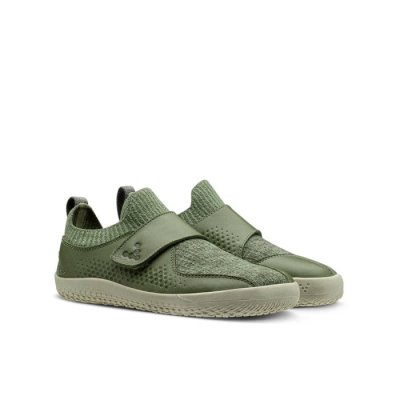 Vivobarefoot Kids' Primus Knit WMK School Shoes Green | Vivobarefoot QWE176384